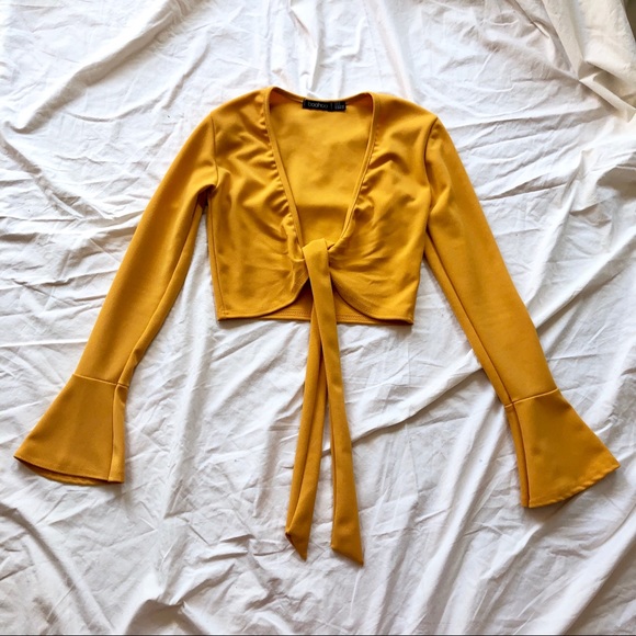 Urban Outfitters Tops - SOLD HOST PICK 🎉 Mustard Front Tie Top
